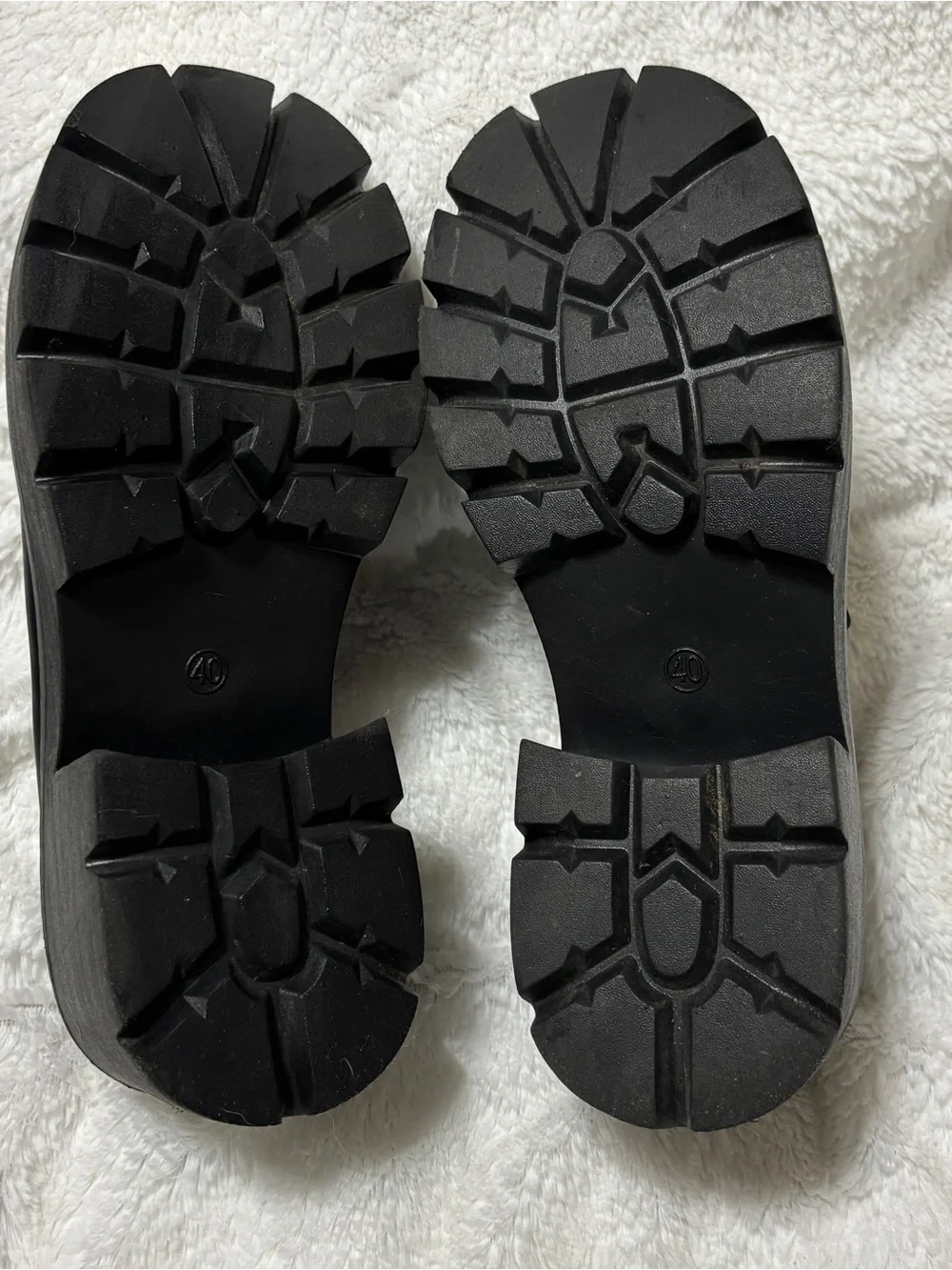Women's Black Platform Penny Loafers - Goth Grunge Lug Sole. Size 9